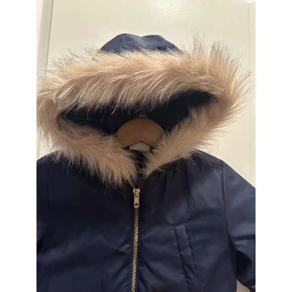 NWOT Crazy 8 Navy Blue Zipper Down w/ Faux Hood Boy Jacket Size S (5-6) - Picture 6 of 9